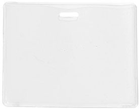 Horizontal Top-Load Proximity Card Badge Holder - Frosted Back - 100 Pack
