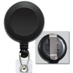 Round Badge Reel with Reinforced Vinyl Strap and Belt Clip – 100 Pack - 2120-3001-1