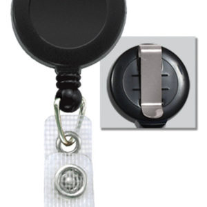 Round Badge Reel with Reinforced Vinyl Strap and Belt Clip – 100 Pack - 2120-3001-1