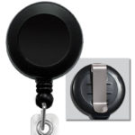 Round Badge Reel with Vinyl Strap and Belt Clip – 100 Pack - 2120-3031