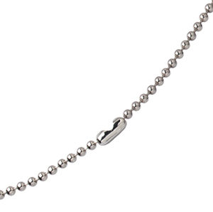 36" "Nickel-Free" Steel Beaded Neck Chain with Connector