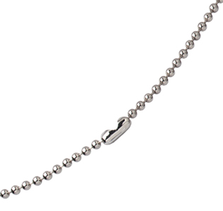 36" "Nickel-Free" Steel Beaded Neck Chain with Connector