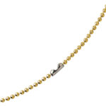 30" Brass-Plated Steel Beaded Neck Chain with Connector