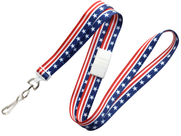 Stars and Stripes Lanyard with Breakaway – 100 pack - 2138-5081-e1498580678347