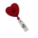 Heart-Shaped Badge Reel w/Vinyl Strap – 100 Pack - 580-TR-C